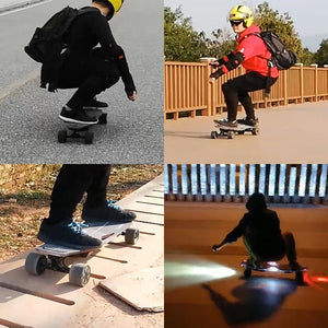 300W Dual Motor Electric Skateboard Electric Longboard 23MPH Top Speed with Light Adult Electric Scooters