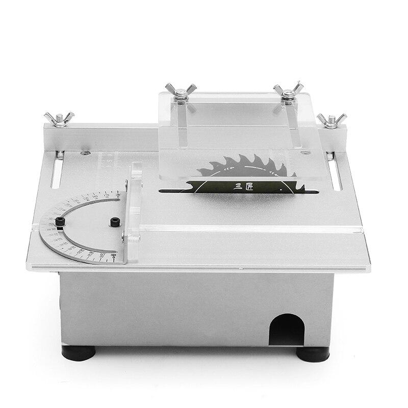 ALLSOME T4 Mini Table Saw Handmade Woodworking Bench Lathe Electric Polisher Grinder DIY Circular Cutting Saw Blade