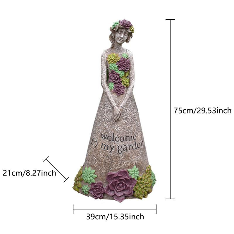 Outdoor Garden Welcome Girl Ornaments