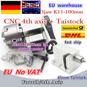 4th Axis+Tailstock CNC dividing head Rotation Axis