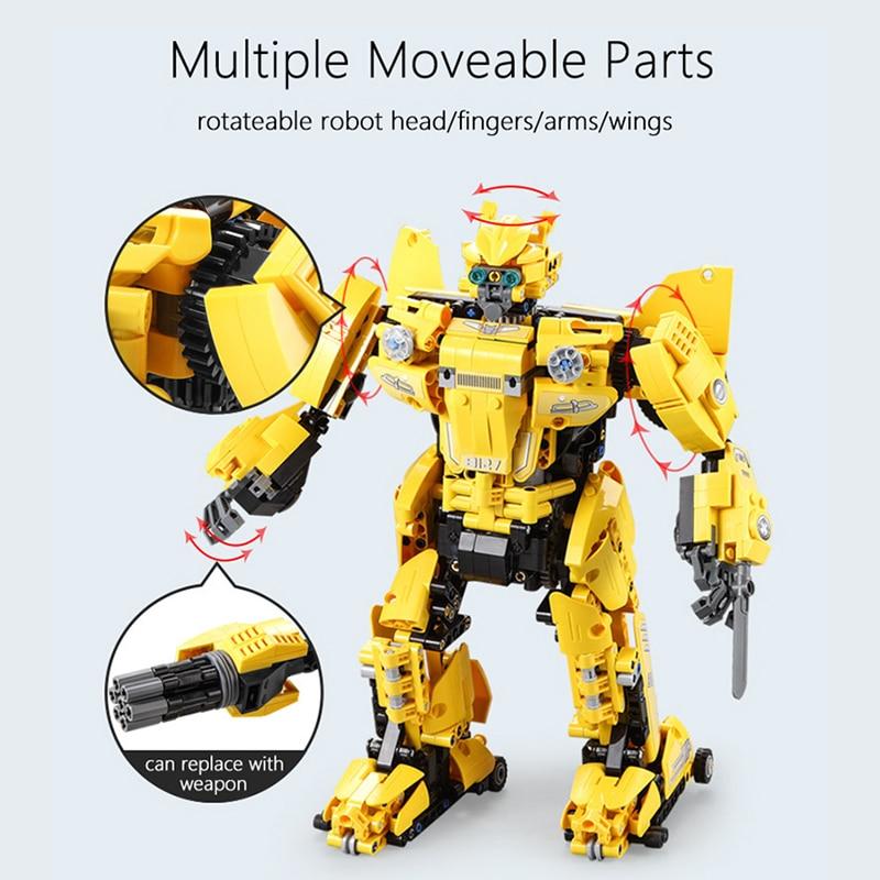 RC Beetle Classic Car Robot 2 in 1 Bumblebee Building Block Sets Compatible with Legoings Model Bricks Children Toy Gift