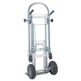 2143b Portable Folding Three-In-One Trolley Aluminum Hand Truck Food Goods Trolley With 4 Wheels Collapsible Truck For Home