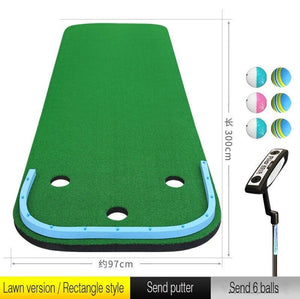 Portable Putting Mini Grass Green Practice Exercises Blanket Kit Mat