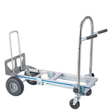 2143b Portable Folding Three-In-One Trolley Aluminum Hand Truck Food Goods Trolley With 4 Wheels Collapsible Truck For Home