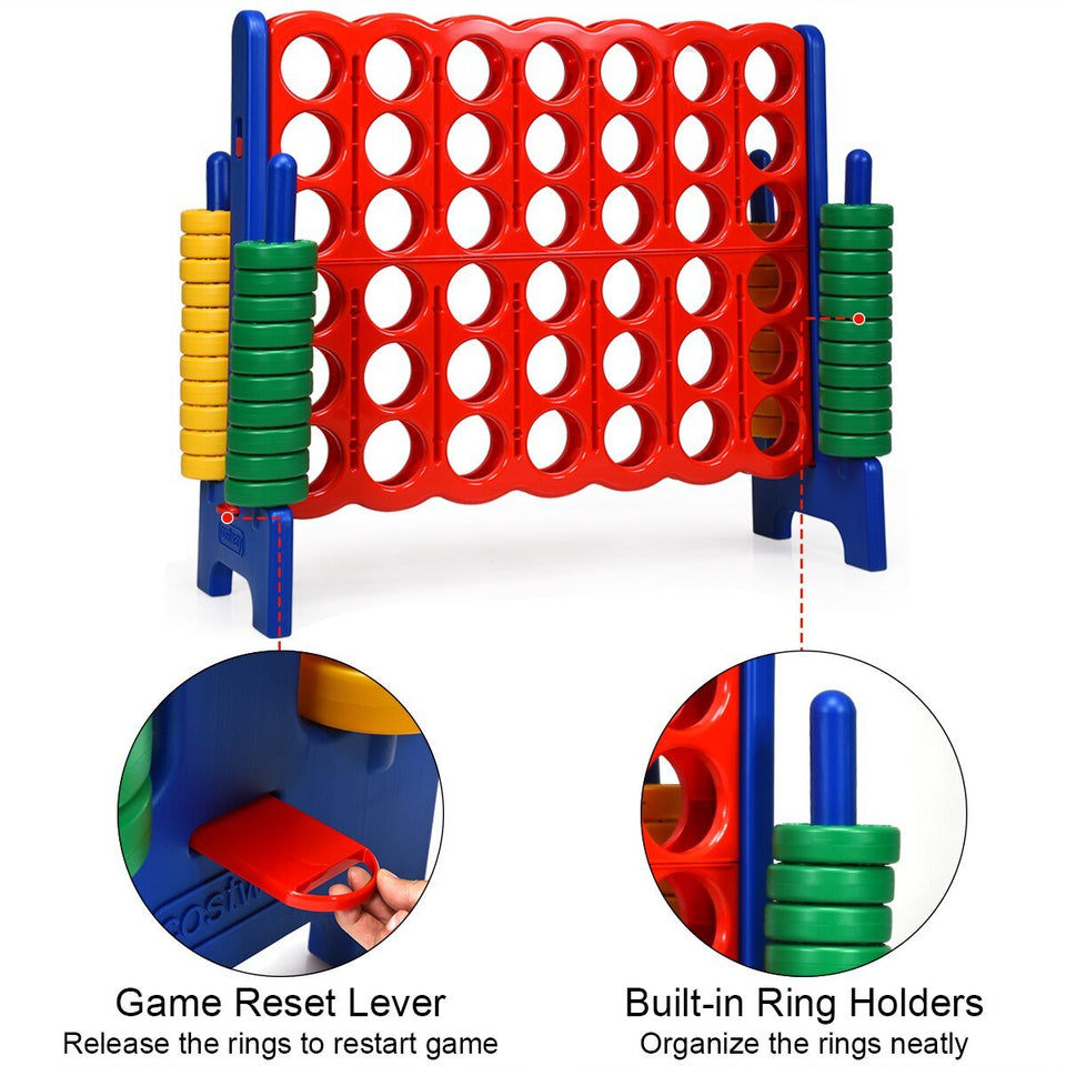 Jumbo 4-to-Score 4 in A Row Giant Game Set Kids Adults Family Fun Indoor Garden