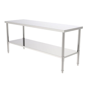 72" Stainless Steel Galvanized Work Table