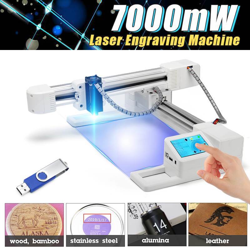 3W/7W Professional Cnc Router Laser Engraver Cutter Laser+Engraving+Machines  Mark Printer 155MM*175MM Area Woodworking Tools