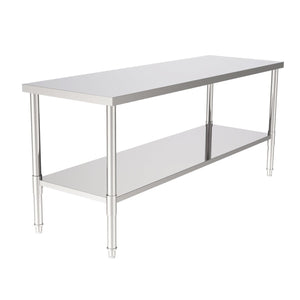 72" Stainless Steel Galvanized Work Table (without Back Board) Cake Table Woodworking Metal Hiah Hardness Desk for Home industry