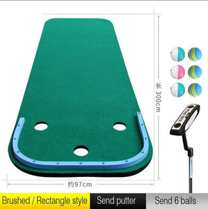 Portable Putting Mini Grass Green Practice Exercises Blanket Kit Mat