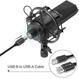 FIFINE USB Condenser PC  Microphone with Adjustable desktop mic arm &shock mount for  Studio Recording YouTube Vocals  Voice