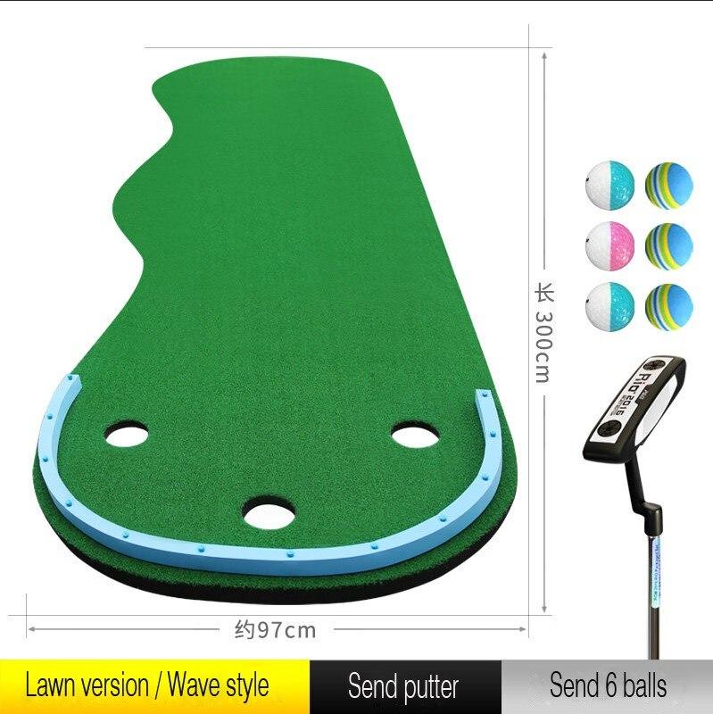 Portable Putting Mini Grass Green Practice Exercises Blanket Kit Mat