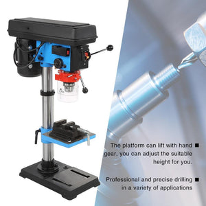 Industrial High Accuracy Hand Adjustable Height Bench Drill Press Stand Workbench 110V US Plug