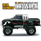 HG P407 1/10 2.4G 4WD 3CH Brushed Rally Rc Car for TOYATO Metal 4X 4 Pickup Truck Rock Crawler RTR Toy Black White Gifts Boys