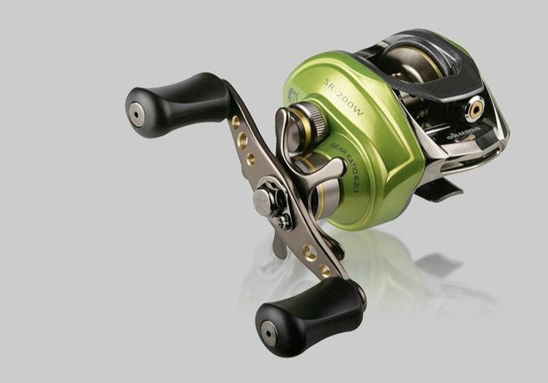 Okuma SR200II Fishing Gear Baitcasting Reel Deep/Shallow Right Hand Wheel Carp Fishing Lure Reel Line Winder Wire Spooler Coil