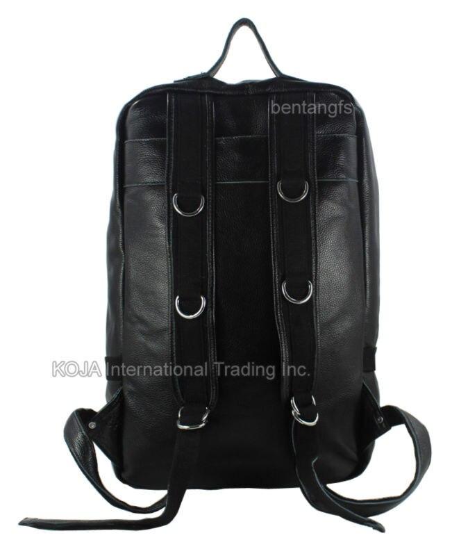 Fashion Men Genuine Leather Backpack men backpack Leather Large Travel Backpack male Rucksack mochila Travel bag Luggage Black