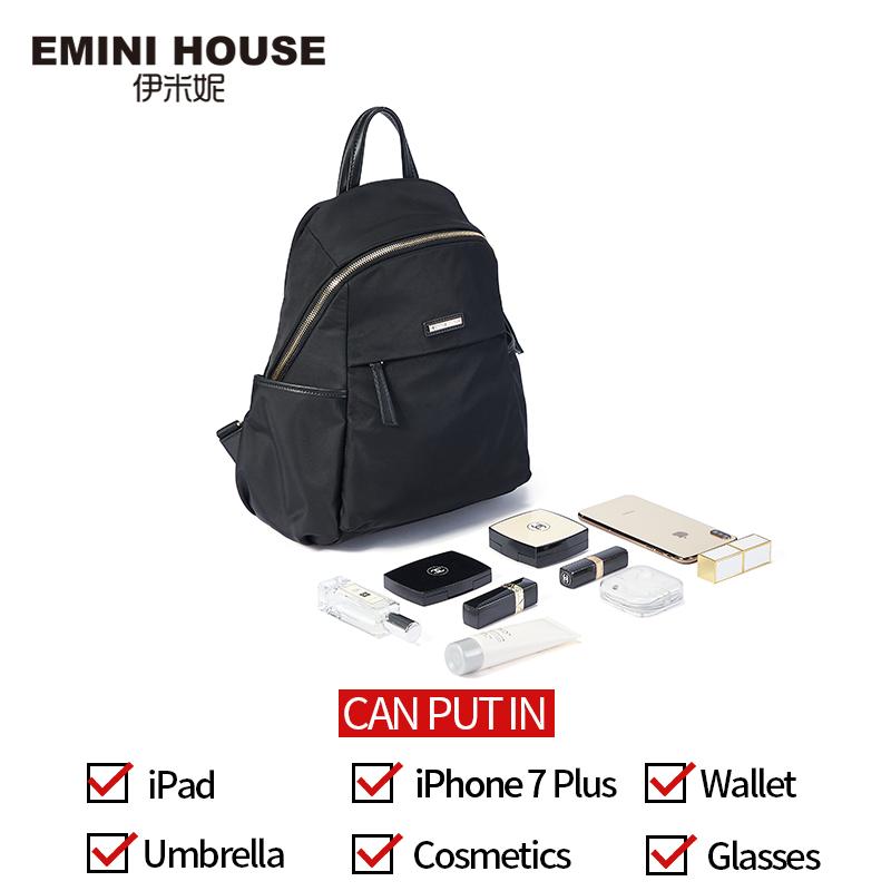 EMINI HOUSE Nylon Multifunction Backpack Waterproof Nylon Backpack Women Shoulder Bag Backpacks For Teenage Girls School Bag