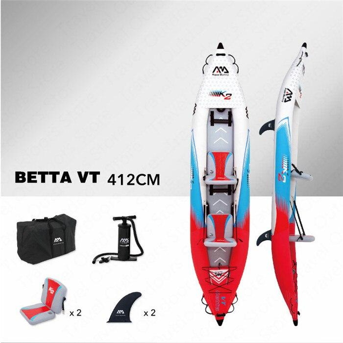 AQUA MARINA BETTA VT 2019 New Rowing Boat Inflatable Kayak Double Persons Fishing Rowing Boat Sports Canoe 312*83cm/412*83cm