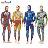 Thicken Warm 5MM Two-Piece Neoprene Wetsuits Camouflage Scuba Diving Suit Winter Swimwear Split Spearfishing Wetsuit For Men