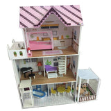 120CM Doll House Large DIY Model Kit Wooden Doll House With Furniture Working Elevator Dollhouse Toys for Children Birthday Gift