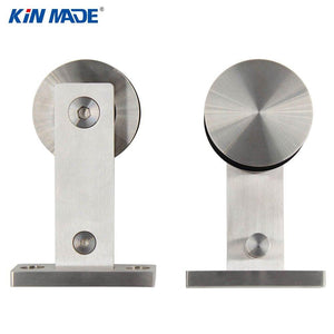 KIN MADE USA warehouse  Free shipping Top mounted wooden barn door hardware sliding kits including handle