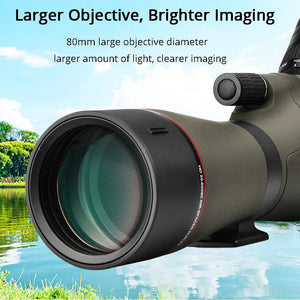 SVBONY 20-60x80 Spotting Scope Zoom Nitrogen Filled Water-proof Telescope Dual Focus Mechanism Metal Body for Birdwatching SV46