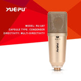 YUEPU U87 Studio Condenser Microphone Professional Large Diaphragm High Sensitivity for Computer Video Recording Phantom Power