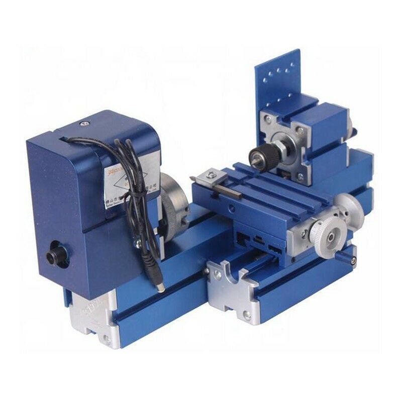 Mini Motorized Lathe Machine 24W DIY Tool Metal Woodworking Hobby Model Making