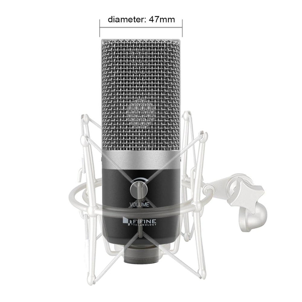 FIFINE USB Microphone for Mac laptop and Computers for Recording Streaming Twitch Voice overs Podcasting for Youtube Skype K670