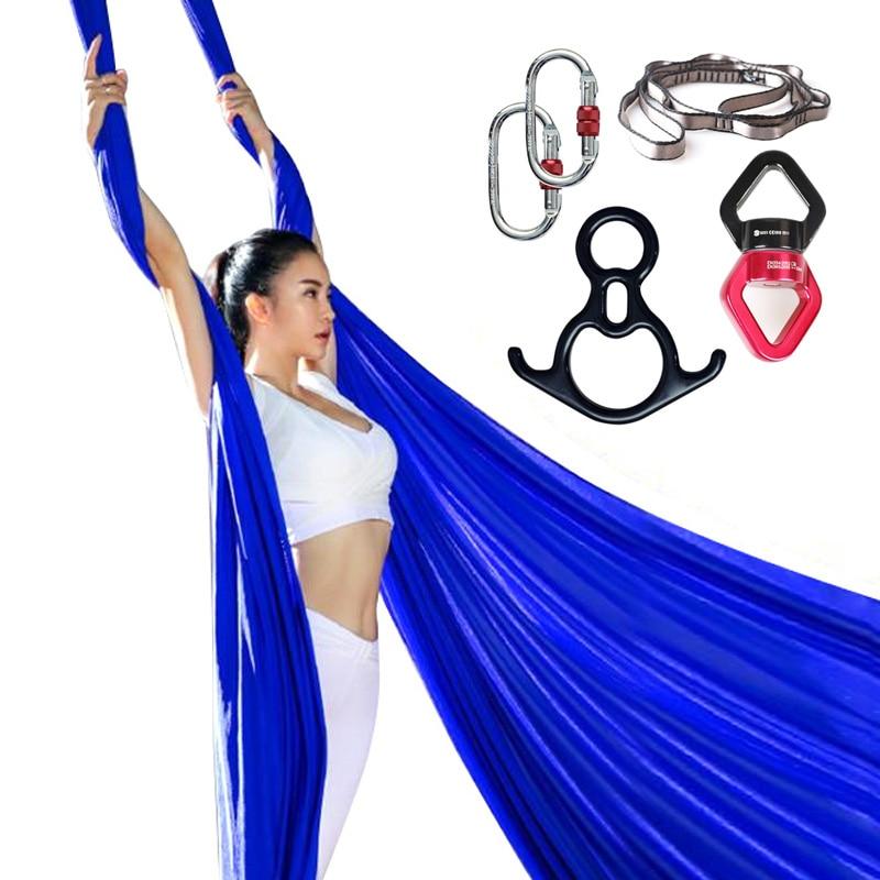 PRIOR FITNESS 8.2M Top Quality 9 Yards Yoga Aerial Silks Set For Acrobatic Flying Dance Performance Equipment inversion hammock