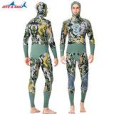 Thicken Warm 5MM Two-Piece Neoprene Wetsuits Camouflage Scuba Diving Suit Winter Swimwear Split Spearfishing Wetsuit For Men