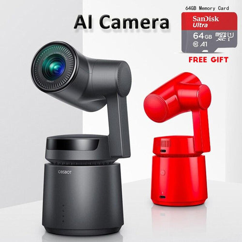 OBSBOT Tail Auto-Director AI Camera 3 Axis Gimbal 4k 60fps Auto zoom AI Tracking Shoot Video Camera for Vlog YouTube Live video