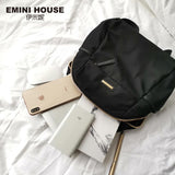 EMINI HOUSE Nylon Multifunction Backpack Waterproof Nylon Backpack Women Shoulder Bag Backpacks For Teenage Girls School Bag