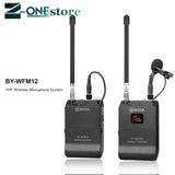 BOYA BY-WFM12 VHF Wireless Microphone System for IOS Android Smartphones, Video DSLRs, Camcorders, Audio recorders, PCs Youtube