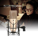 YUEPU U87 Studio Condenser Microphone Professional Large Diaphragm High Sensitivity for Computer Video Recording Phantom Power