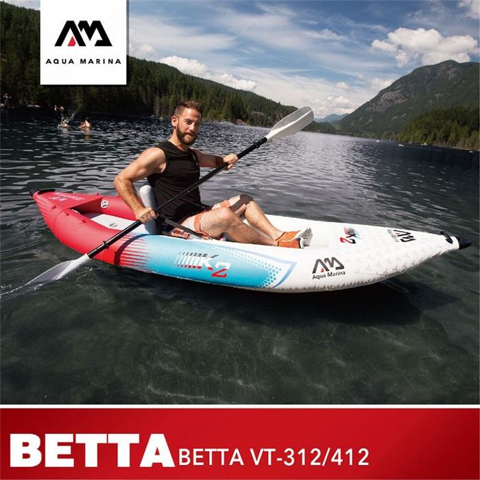 AQUA MARINA BETTA VT 2019 New Rowing Boat Inflatable Kayak Double Persons Fishing Rowing Boat Sports Canoe 312*83cm/412*83cm