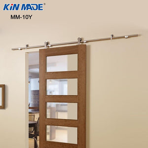 KIN MADE USA warehouse  Free shipping Top mounted wooden barn door hardware sliding kits including handle