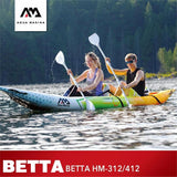 AQUA MARINA 2019 New Betta HM Inflatable Boat Double Persons Fishing Rowing Boat Inflatable Kayak Sports Canoe 312*83cm/412*83cm