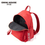 EMINI HOUSE Letter Element Waterproof Nylon Backpack Multifunction Women Backpack Backpacks For Teenage Girls School Bag