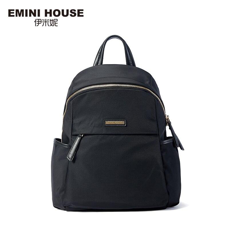 EMINI HOUSE Nylon Multifunction Backpack Waterproof Nylon Backpack Women Shoulder Bag Backpacks For Teenage Girls School Bag