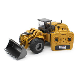 Huina 583 Metal Bulldozer Alloy Truck Remote Control Toys for Boys Autos Rc Hydraulic Off Road Construction Rc Toys Big RC Truck