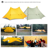 Ultralight 870g Camping Tent 6 Persons 4 Seasons Backpacking Tent Flysheet 20D 2-sided Silicone Coating Nylon Rodless Large Tent