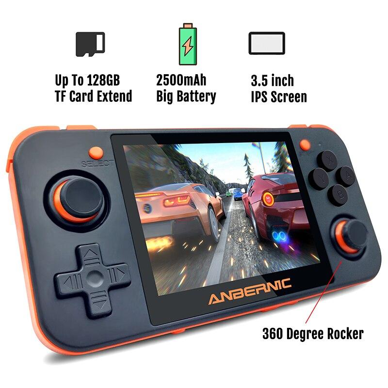 2019 New Retro Game Console For PSP RG350 OpenDingux 3.5 inch IPS LCD 16GB ROM 64 Bit Handheld Video Game Player