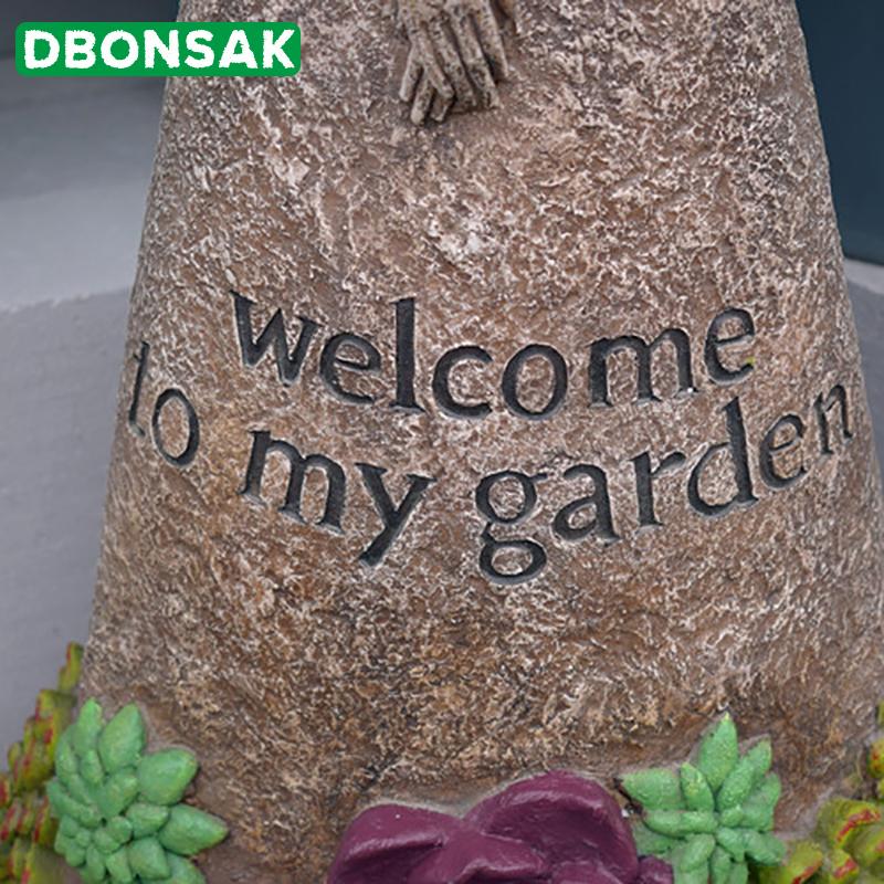 Outdoor Garden Welcome Girl Ornaments Succulent Skirt Angel Sculpture Retro Flower Fairy Landscape Courtyard Garden Decoration