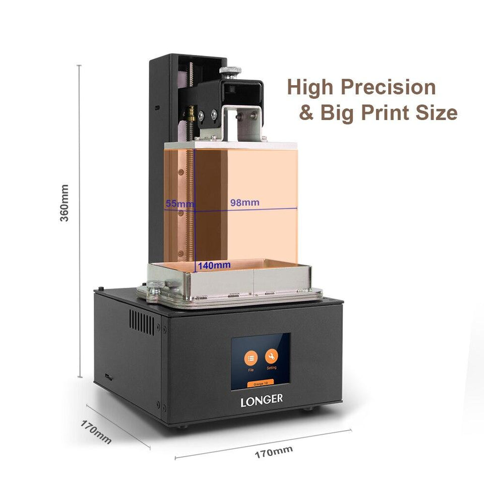 Longer Orange 10 LCD 3D Printer Longer3d SLA 3D Printer Smart Support Fast Slicing UV Light-Curing UV Resin Impresora 3d Drucker