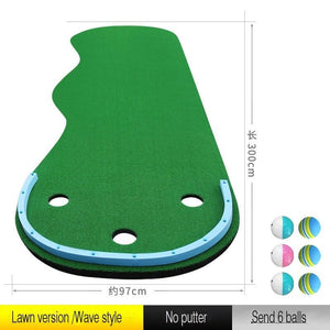 Portable Putting Mini Grass Green Practice Exercises Blanket Kit Mat