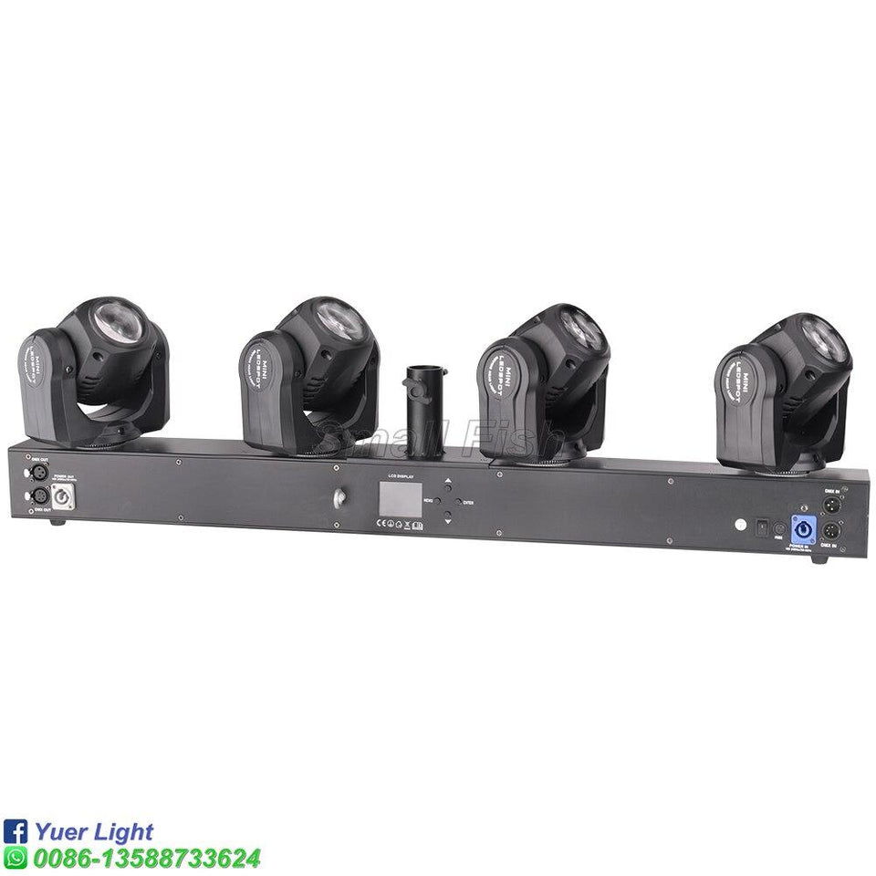 4X32W RGBW 4IN1 LED Four Heads Moving Head Light DMX 512 Control LCD Display Professional Stage Effect Lighting For DJ Disco