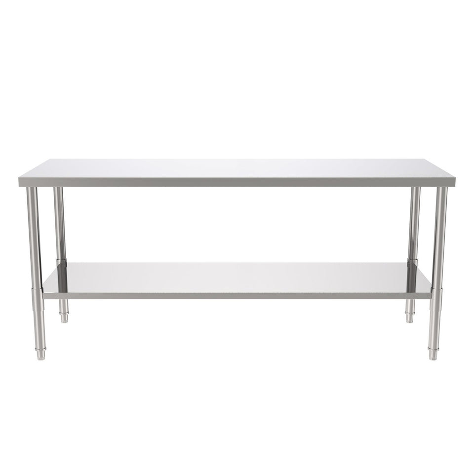 72" Stainless Steel Galvanized Work Table (without Back Board) Cake Table Woodworking Metal Hiah Hardness Desk for Home industry