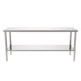 72" Stainless Steel Galvanized Work Table (without Back Board) Cake Table Woodworking Metal Hiah Hardness Desk for Home industry