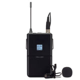 RU-D220 Real UHF Selectable Adjustable Microphone Wireless Professional System Lavalier Clip Headset Mic
