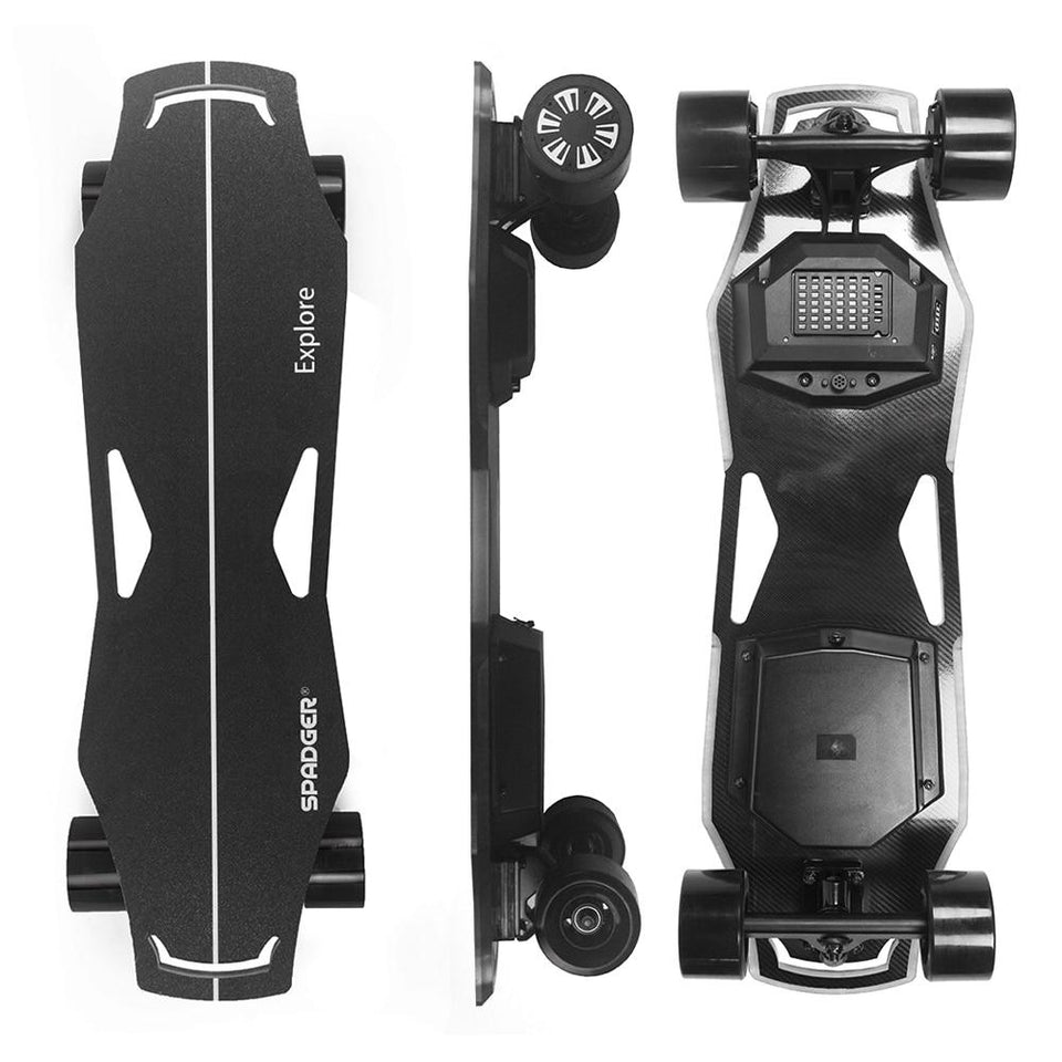 300W Dual Motor Electric Skateboard Electric Longboard 23MPH Top Speed with Light Adult Electric Scooters